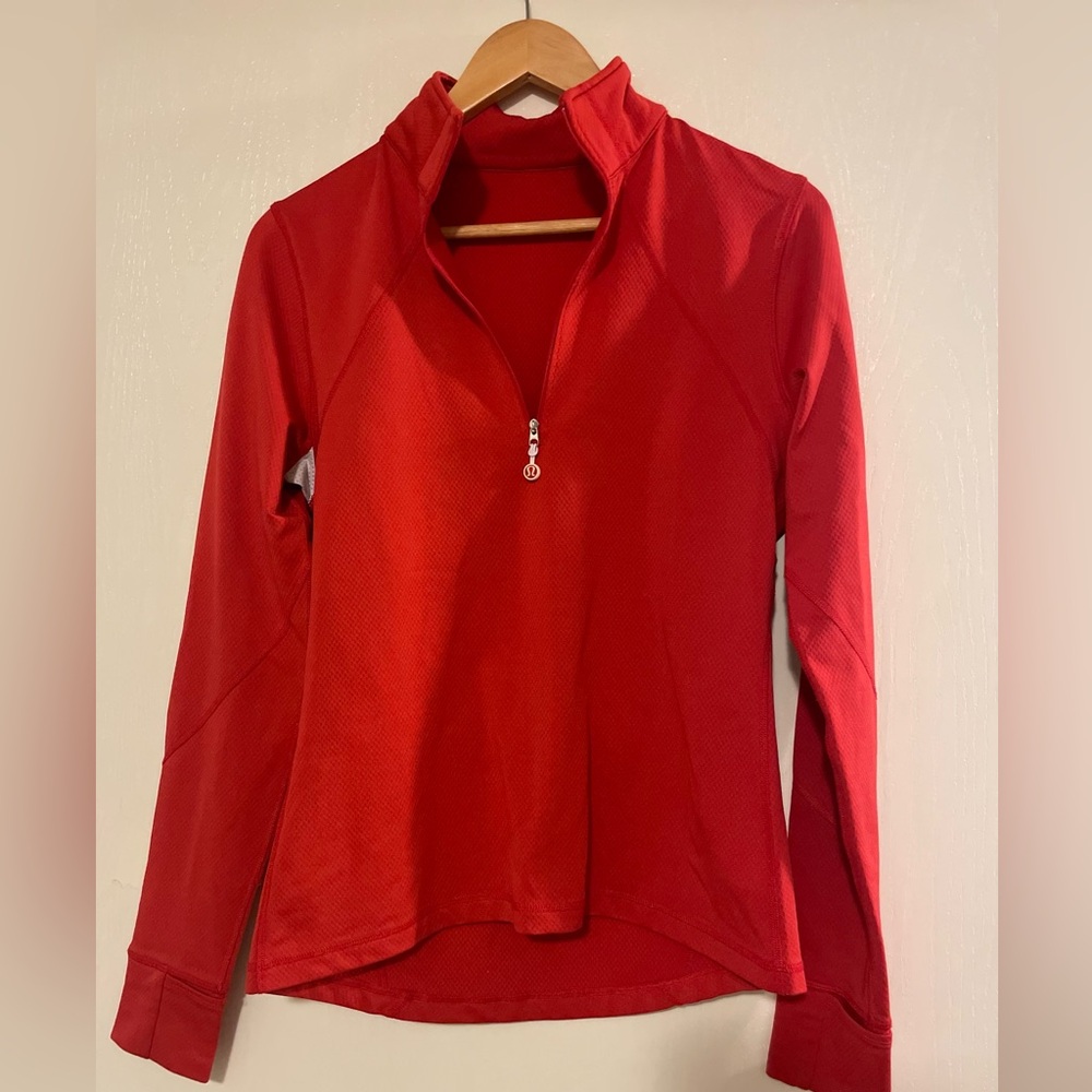 Lululemon Red Quarter Zip Up